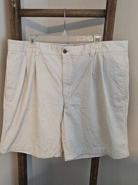 Club Room Cream Flat-Front Men's Shorts